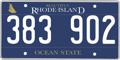 RI license plate 383902