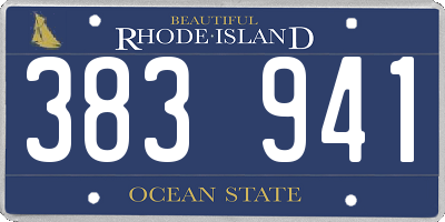 RI license plate 383941
