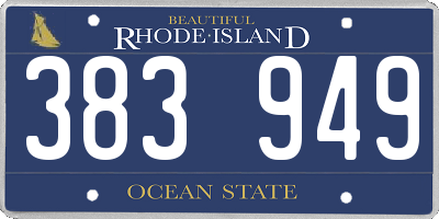 RI license plate 383949