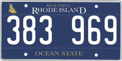 RI license plate 383969