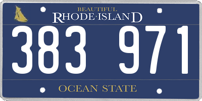 RI license plate 383971