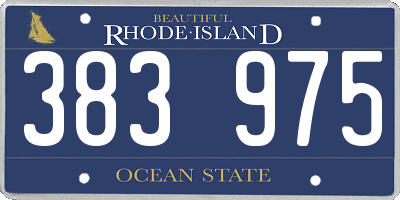 RI license plate 383975