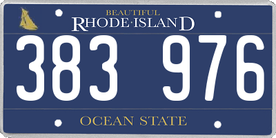 RI license plate 383976