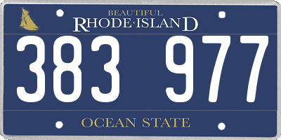 RI license plate 383977