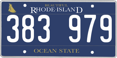 RI license plate 383979