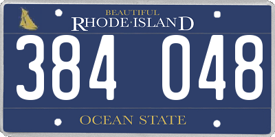 RI license plate 384048