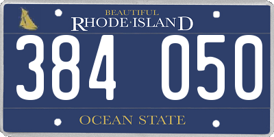 RI license plate 384050