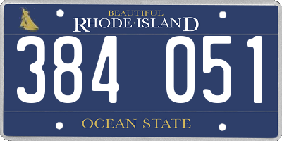 RI license plate 384051