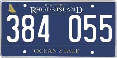 RI license plate 384055