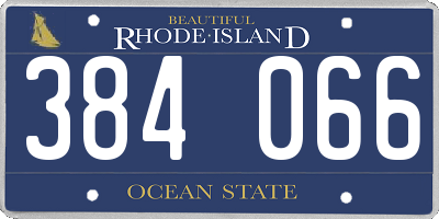 RI license plate 384066
