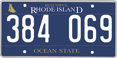 RI license plate 384069