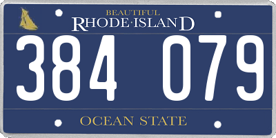 RI license plate 384079