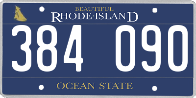 RI license plate 384090