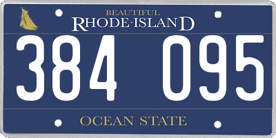 RI license plate 384095