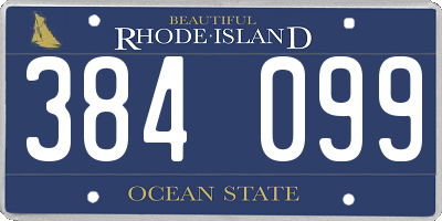 RI license plate 384099