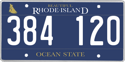 RI license plate 384120