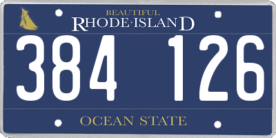 RI license plate 384126