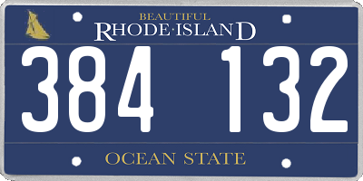 RI license plate 384132