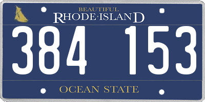 RI license plate 384153