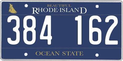 RI license plate 384162