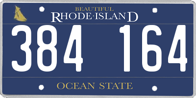 RI license plate 384164