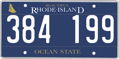 RI license plate 384199