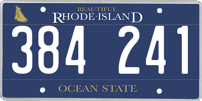 RI license plate 384241