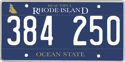 RI license plate 384250
