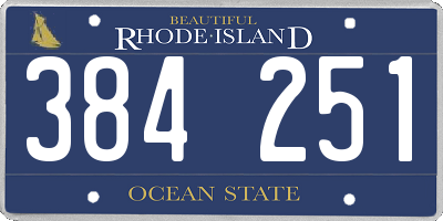 RI license plate 384251