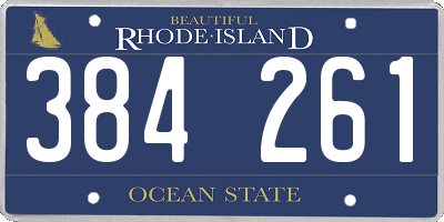 RI license plate 384261