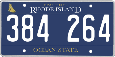 RI license plate 384264
