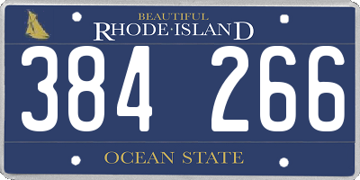 RI license plate 384266