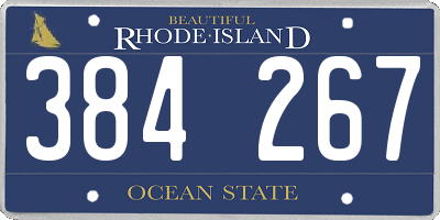 RI license plate 384267