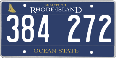 RI license plate 384272