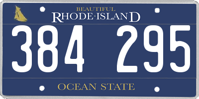 RI license plate 384295