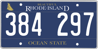 RI license plate 384297