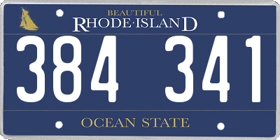RI license plate 384341