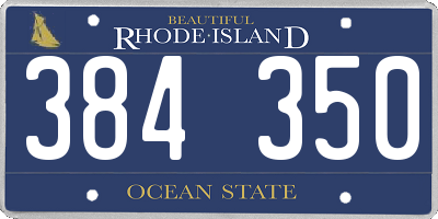 RI license plate 384350