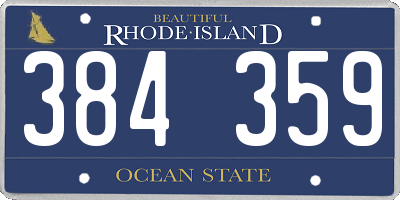 RI license plate 384359