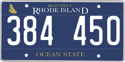 RI license plate 384450