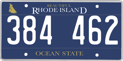 RI license plate 384462