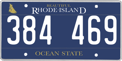 RI license plate 384469