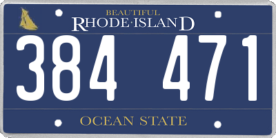RI license plate 384471