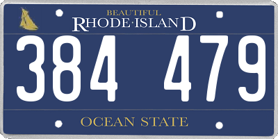 RI license plate 384479