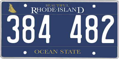 RI license plate 384482