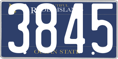 RI license plate 3845