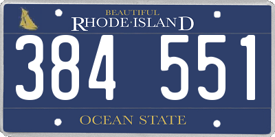 RI license plate 384551