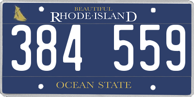 RI license plate 384559