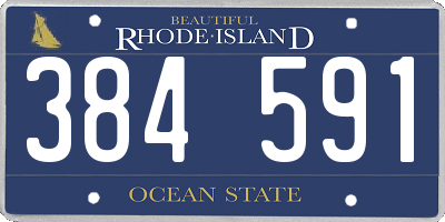 RI license plate 384591