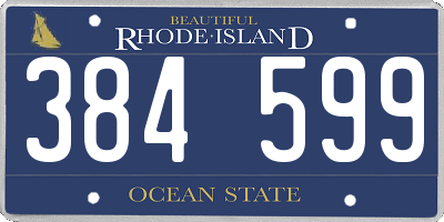 RI license plate 384599